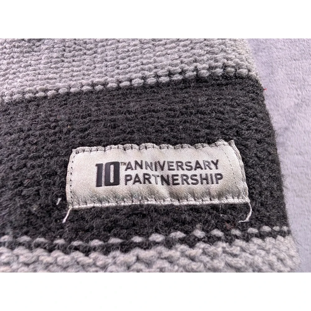 Puma Ferrari 10th Anniversary Partnership Knit Beanie Hat Grey Black Stripe